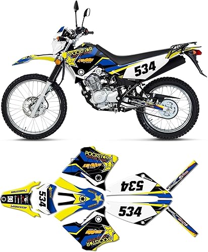 Kit de calcomanías gráficas para motocicleta compatible con YAM.AHA XTZ125 hnjgf