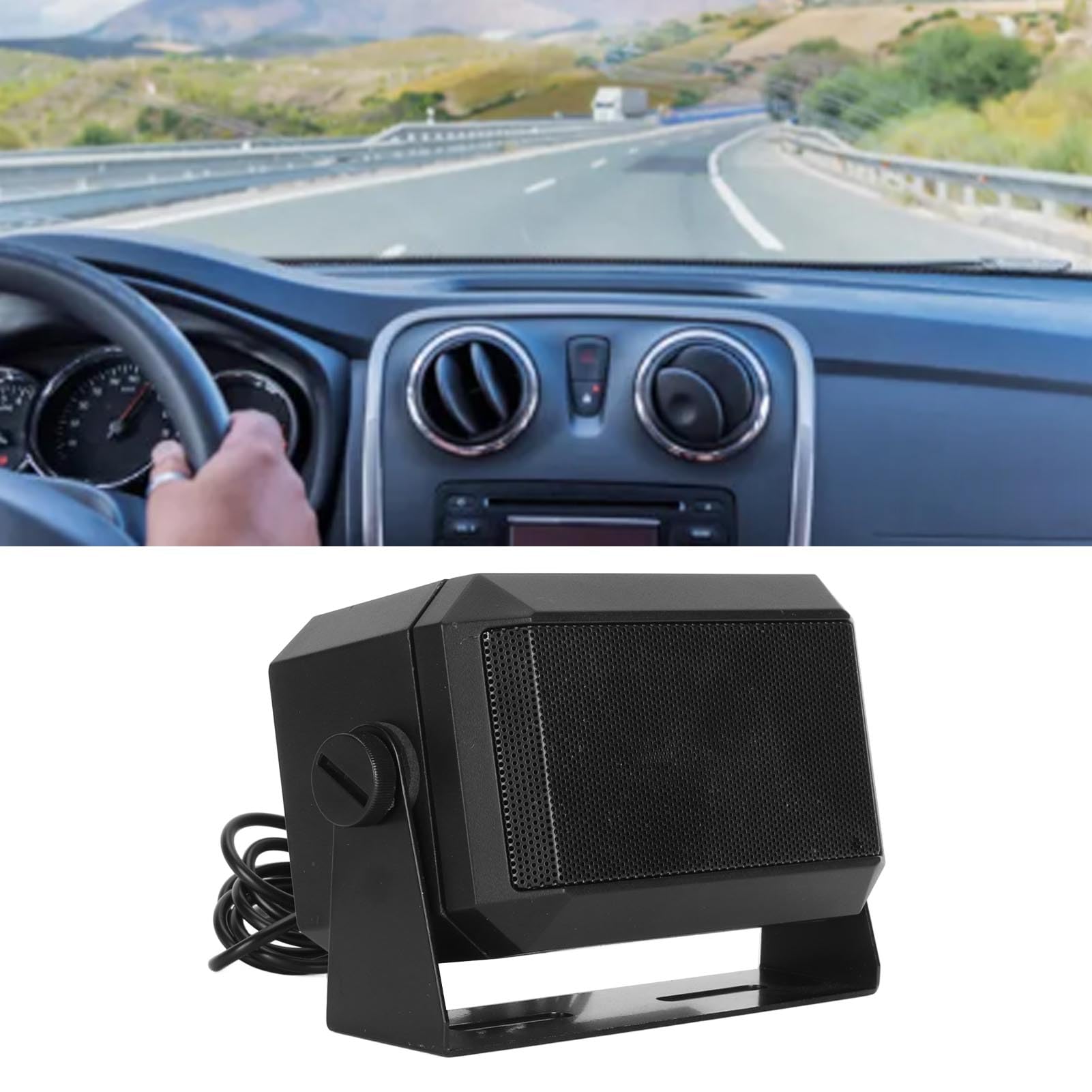 Haut-Parleur Externe pour Radio CB et Amateur, 5 W, Prise 3,5 mm, Son Clair, Installation Facile, Compatible avec Émetteur-récepteur Mobile