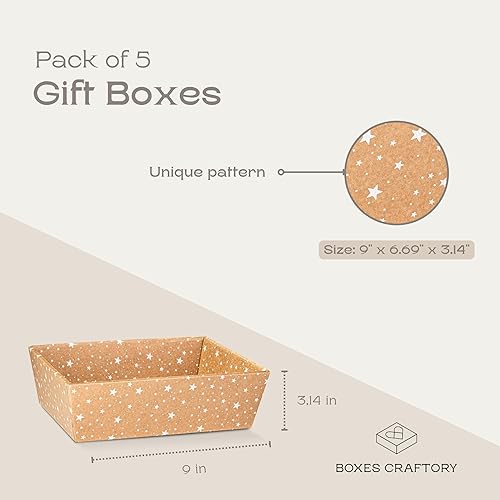 Miniatura 2 de Boxes Craftory Paquete de 5 canastas de regalo resistentes fabricadas en Italia  Cestas para regalos vacías, ideales para cesta de fiesta, cesta de
