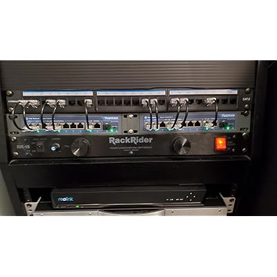 Lysymixs - Panel de conexión RJ45 de 24 puertos Cat6 STP de alimentación a través del panel de