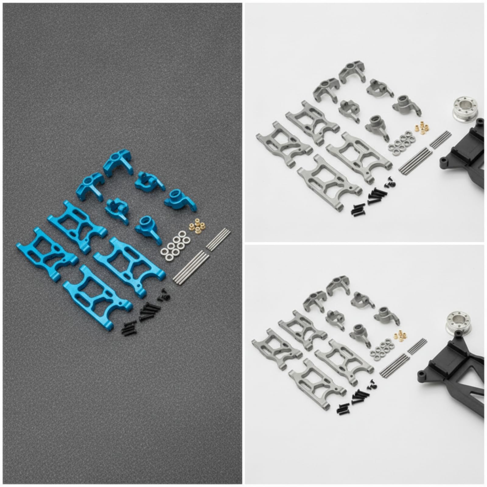 kowaku Veicolo Industriale Kit Componenti Auto RC Ammortizzatore Piastra Fissaggio Cuscinetti Metallo Fresato Finitura Pulita Adatto a Modellismo 1 12 1 14 Manutenzione Ottimizzazione, Titanio