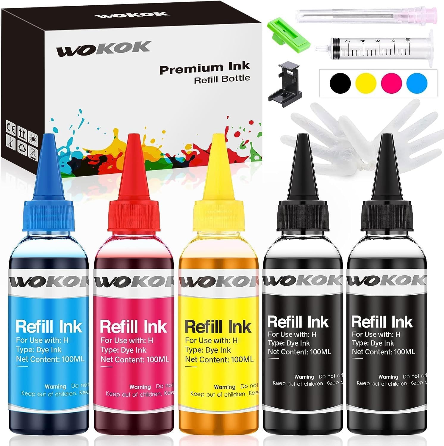 Amazon.com: JETSIR 4 Color Ink Refill kit for HP 950 951 932 933 60 61 ...
