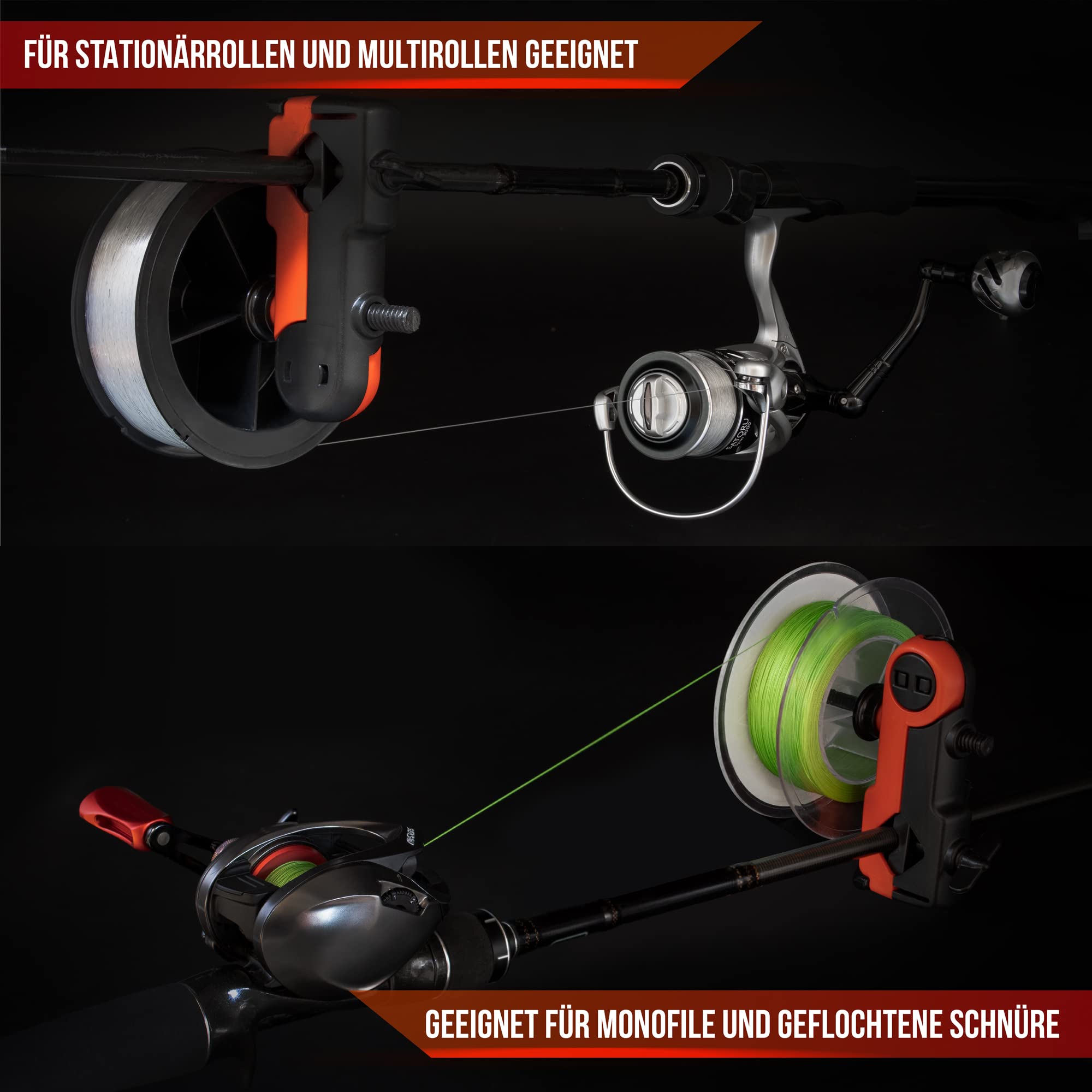 Risegun Angelschnur-Wickler Mit Spulenzähler - Tragbare Spooling-Station Für Angler