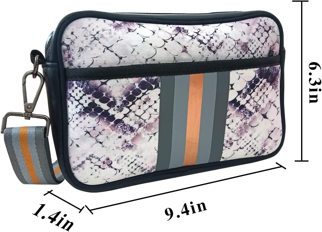 Checkered Crossbody Bum Bags for Women Nylon Checkered Purse Fanny Packs Sling Cross Body Bag with Adjustable Strap - Image 4