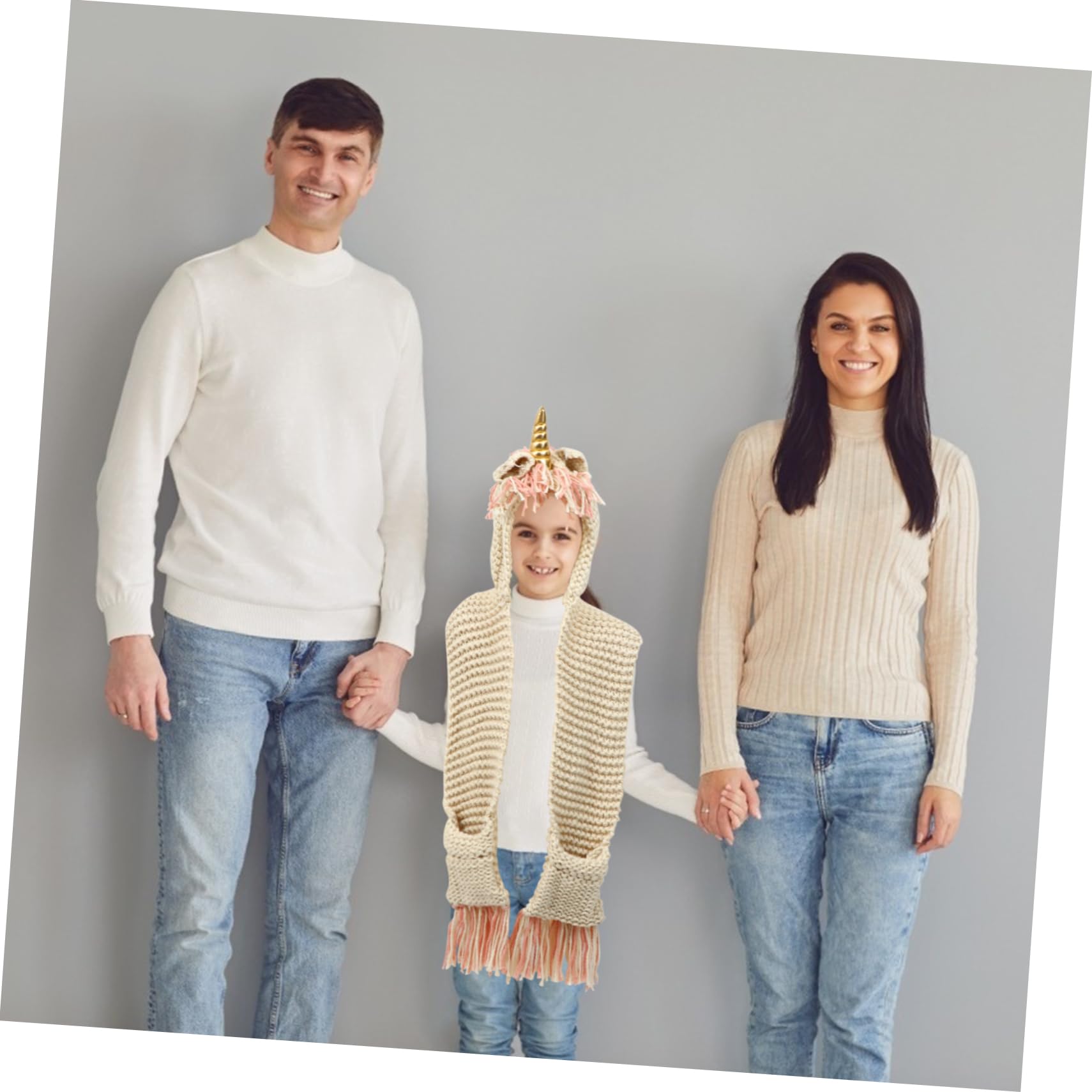 Holibanna 1pieza Bufanda Capucha De Unicornio para Niño Niña Gorro De Cálido y Cómodo para Invierno rol