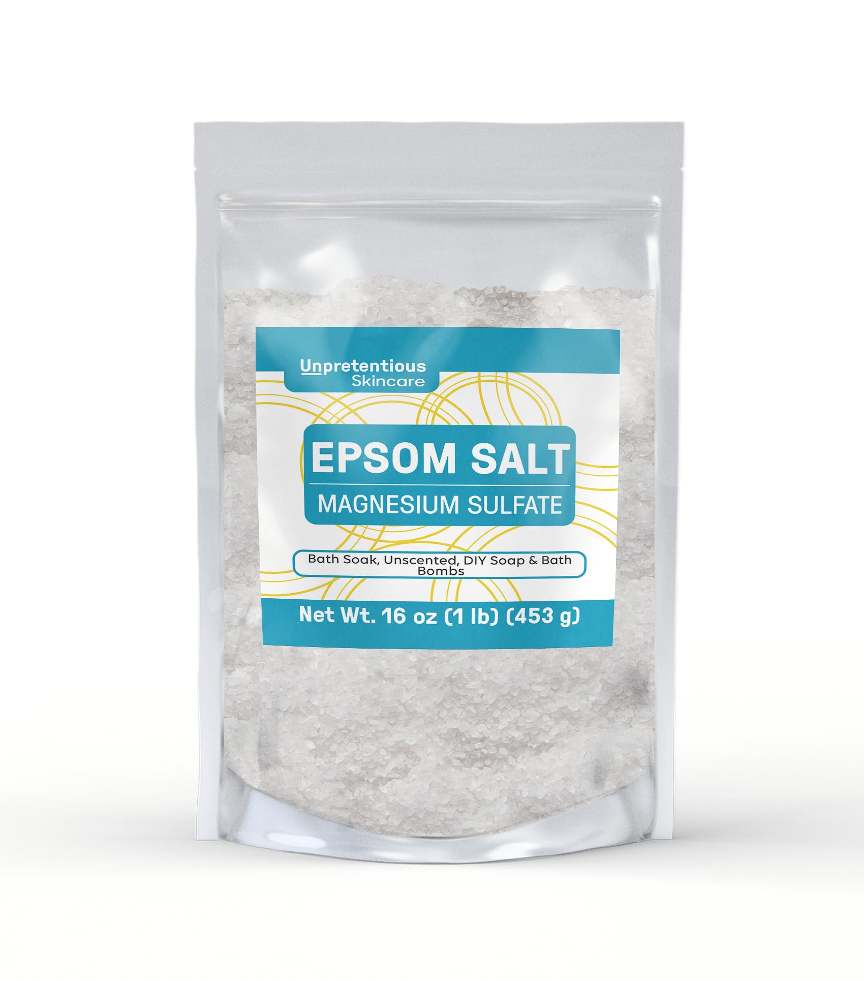 Epsom Salt, 1 lb, Skincare, Soaking Solution, Unscented