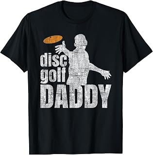 Retro Vintage Daddy Disc Golf Gift for Him Frisbee Frolf Dad T-Shirt