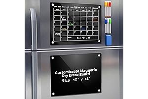 Acrylic Calendar for Fridge | Kitchen Organizer with Markers and Eraser