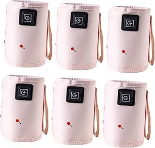 ibasenice 6 Peças Aquecedor De Mamadeiras Para Leite Materno Garrafa De Leite Para Bebê USB Aquecedor De Leite Para Bebê Saco De Mamadeira Tampas Para Aquecedor De Leite Tampas De