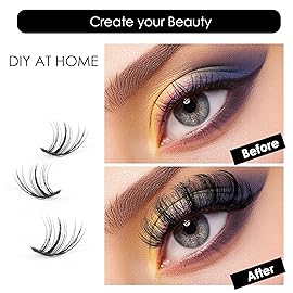 Lash Clusters 320pcs Individual Lashes 30D&40D DIY Lash Extensions D-Curl Lash Clusters False Eyelashes Natural Look 10-16mm Mix Cluster Eyelash Extensions EASY TO USE (30D+40D-0.07D)