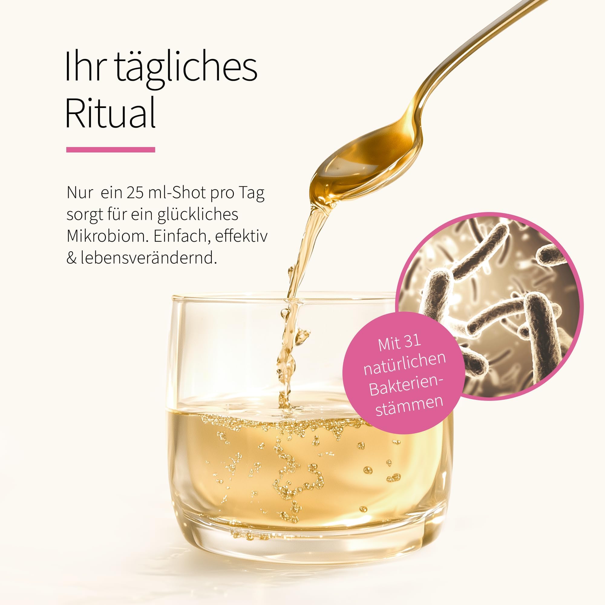 Mikrobiom Beauty Pur 1 Liter, Effektive Mikroorganismen, Pflanzenferment, Nahrungsergänzungsmittel mit 31 Bakterienstämmen, vegan, glutenfrei