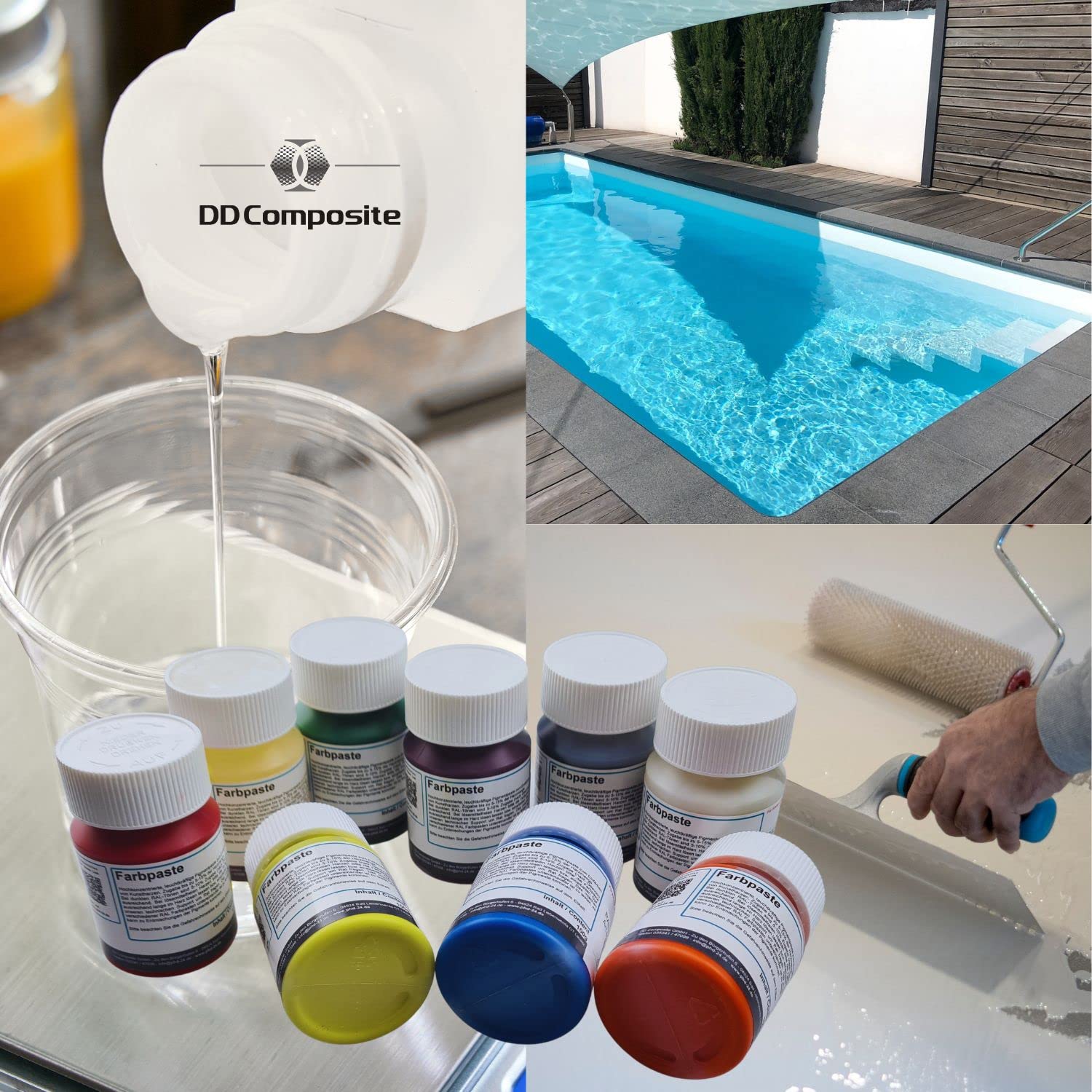 DD Composite Farbpaste 100g reinweiß RAL 9010 Pigment hochkonzentriert für Kunstharze Epoxidharz Resin Polyesterharz Gießharz farbintensiv deckend
