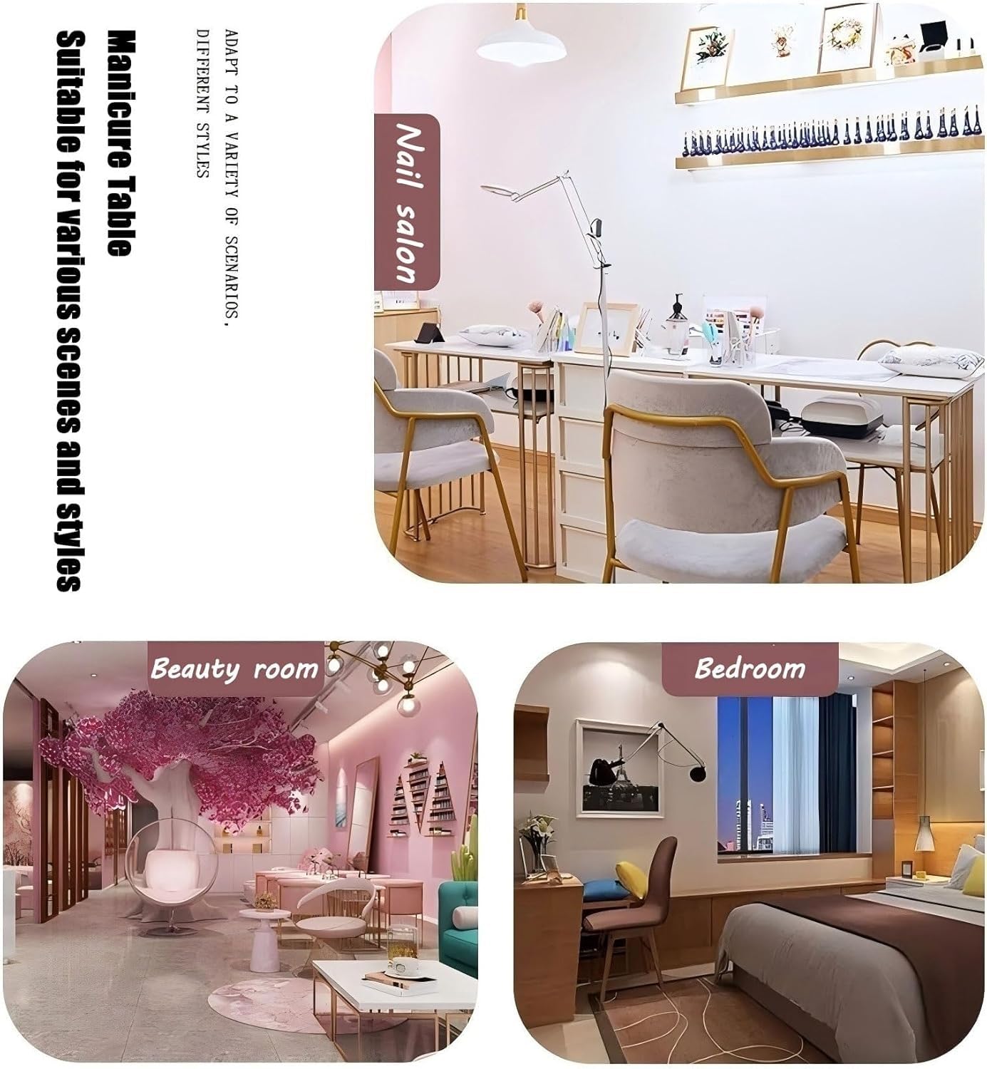 Tavolo per manicure, postazione professionale per unghie, stazione di lavoro e bellezza, per uso professionale