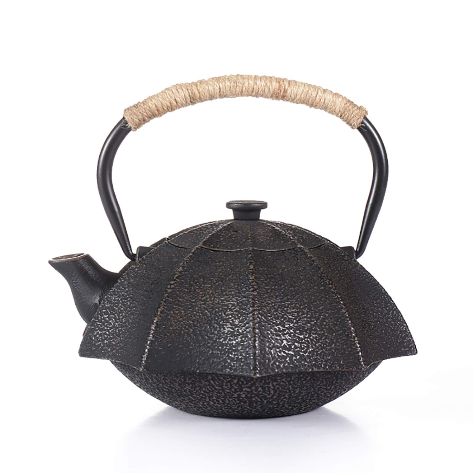 Hervidor de té de hierro fundido, tetera de hierro fundido, pared interior esmaltada, 600 ml