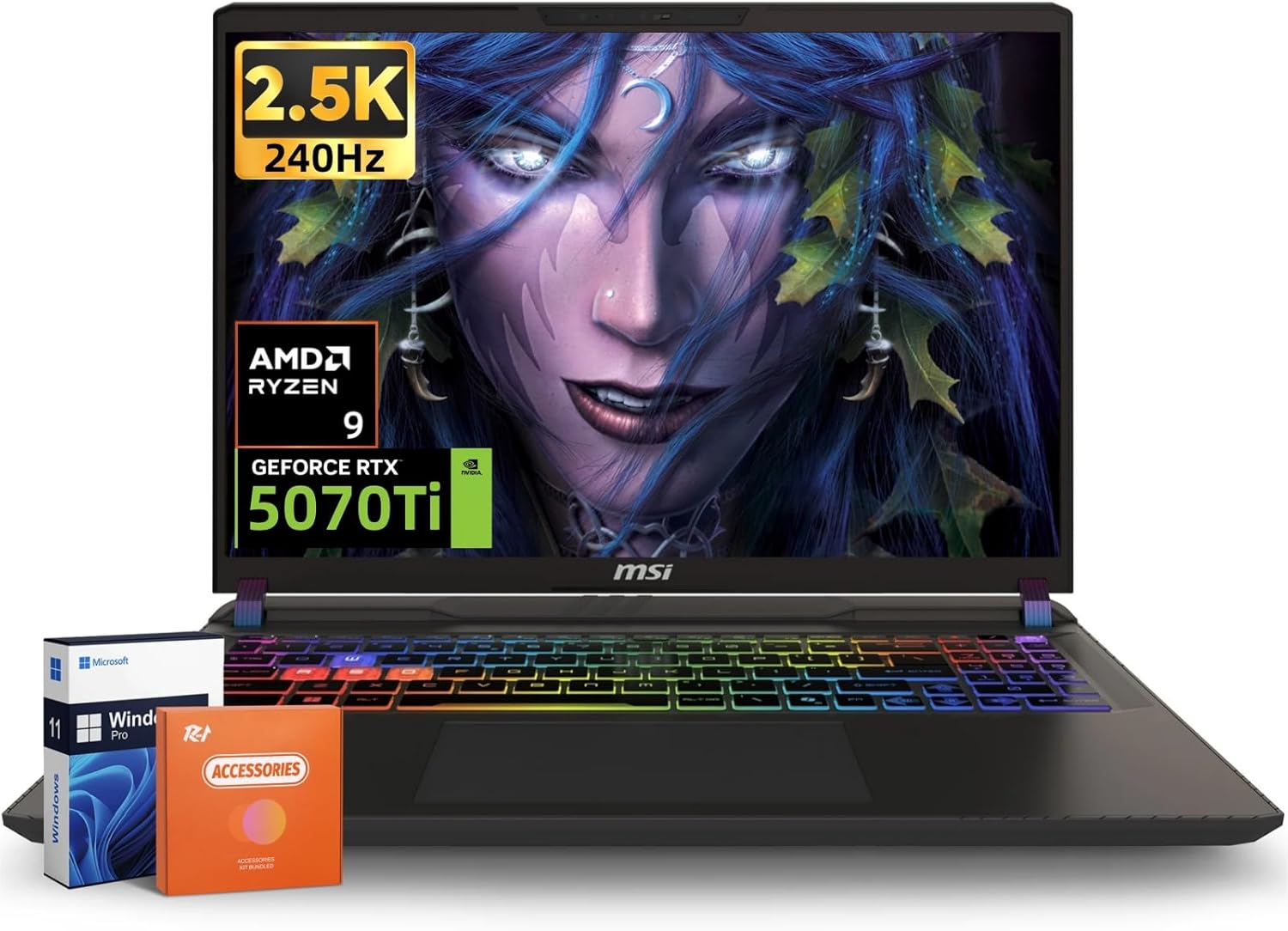 MSI Computer GF63, NVIDIA GeForce GTX 1650 Graphics, 15.6" 8GB 256GB Intel Core i5-10300H X4 2.5GHz Win10, Black