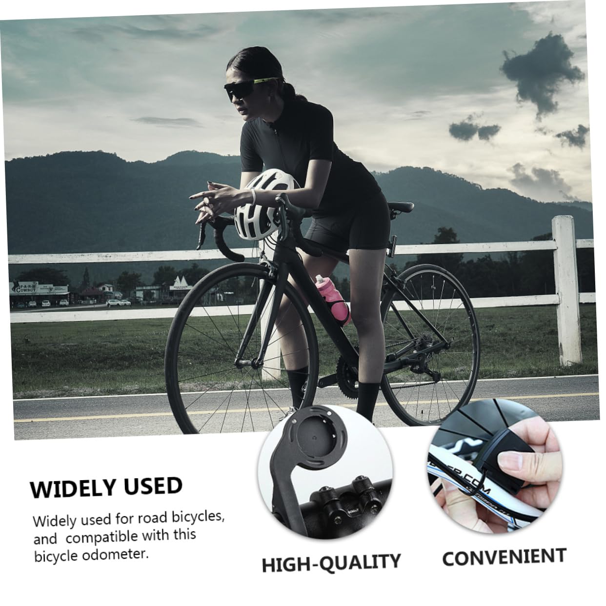 YARNOW Accesorios para Bicicleta Velocímetro Inalámbrico Retroiluminado Fácil Lectura para Ciclistas y Fitness