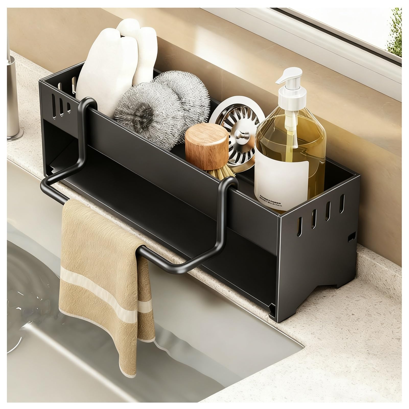 TVANTRUXIS Carbon Steel Kitchen Sink Rack