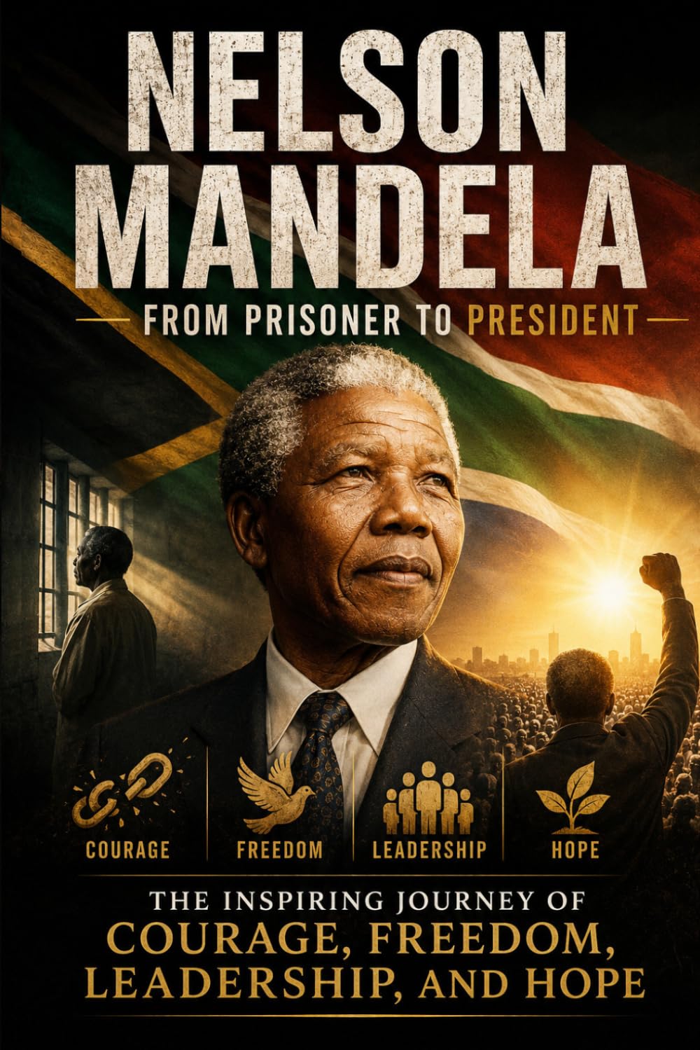 Nelson Mandela: From Prisoner to President: The Inspiring Journey of Courage, Freedom, Leadership, and Hope