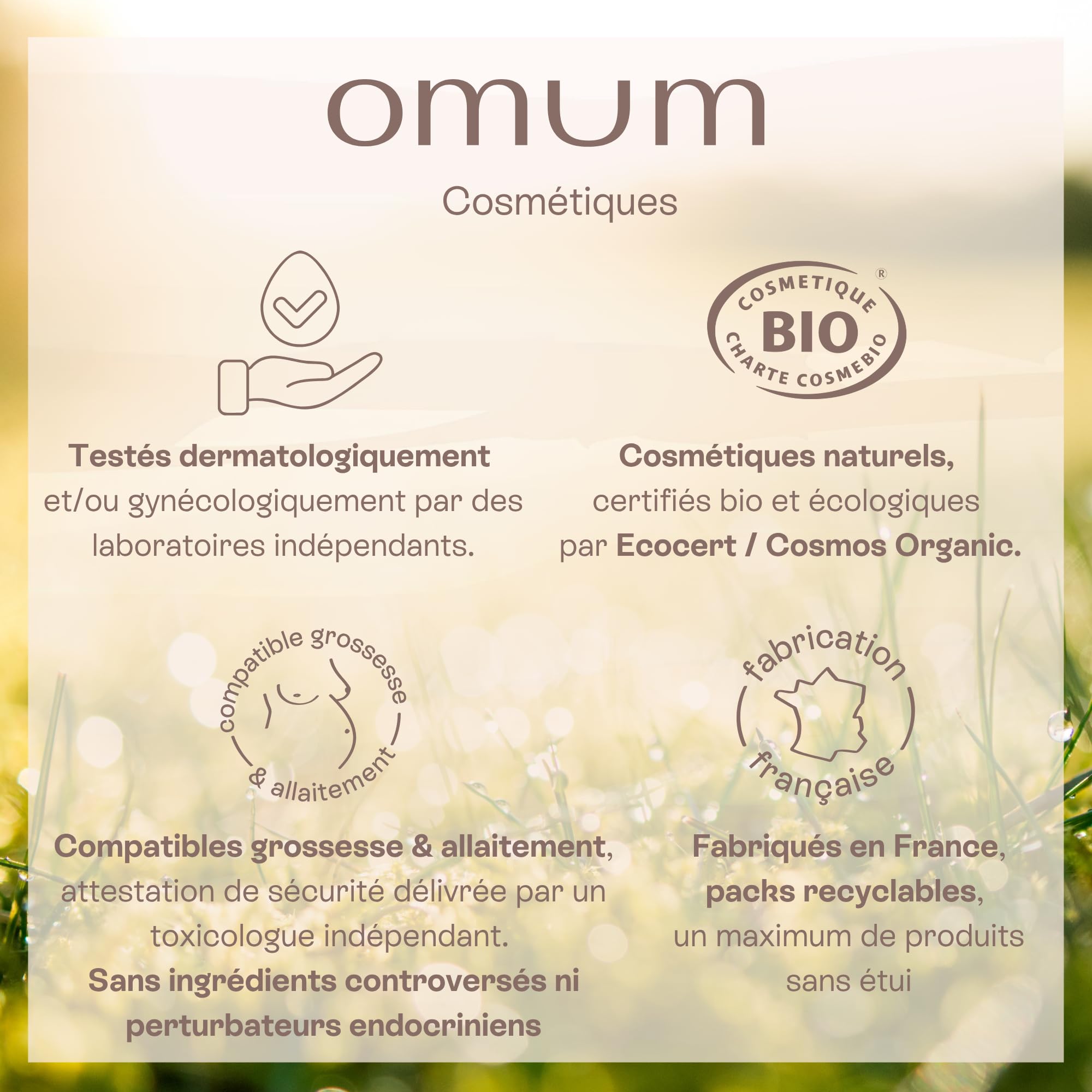OMUM - Ma Jolie Peau - Crème visage rééquilibrante & hydratante aux prébiotiques naturels - Peaux mixtes et peaux fragilisées - Anti rougeur et anti bouton - Compatible grossesse - Vegan - 40 ml
