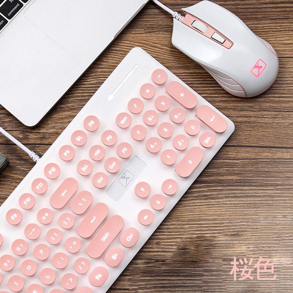 Amazon | FELiCON キーボードマウスセット N518 タイプライター風 英字