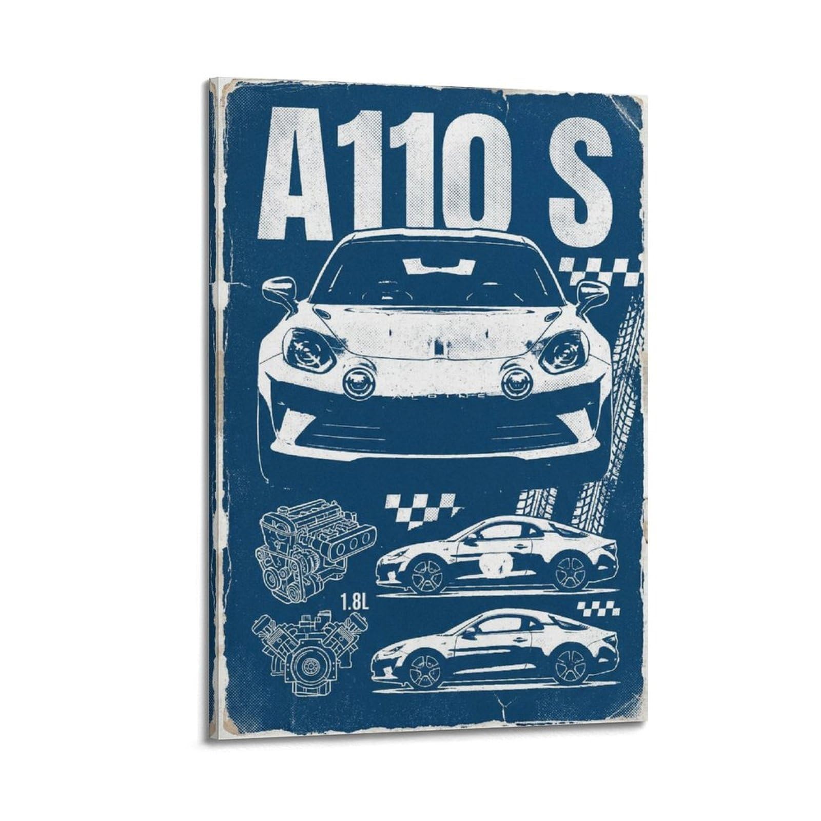 Poster A110 S Racing Performance sur toile déco 30x45cm - 6