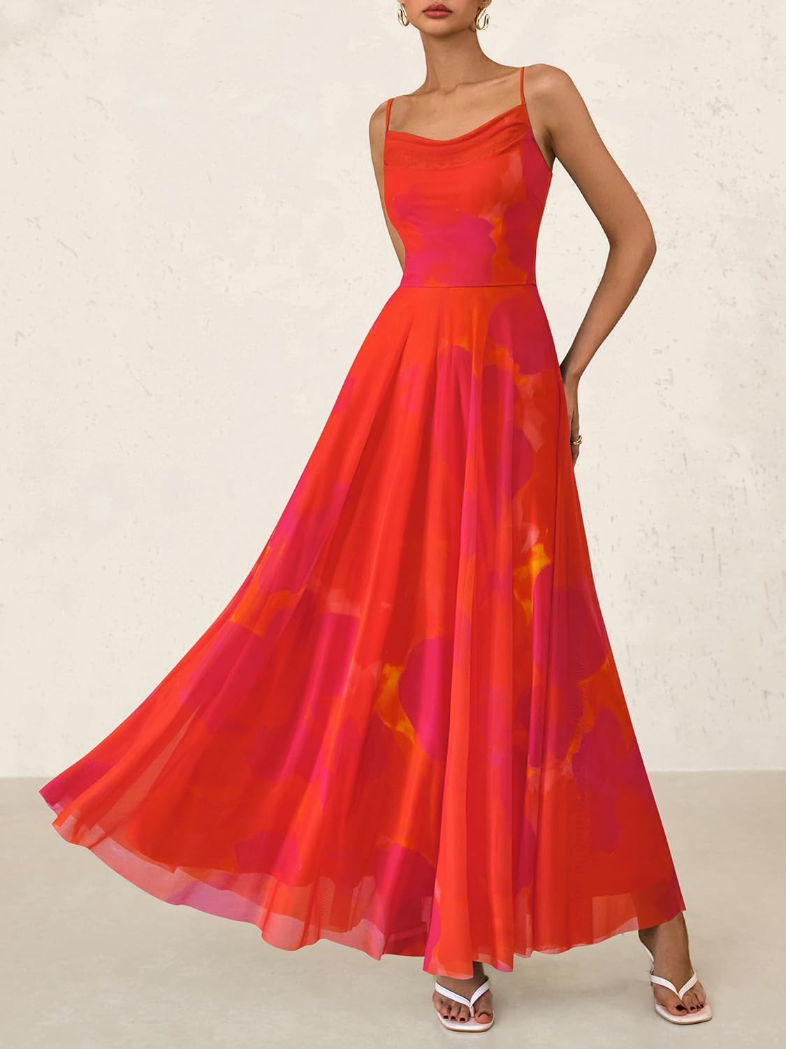 BTFBM Women Summer Floral Maxi Dresses Elegant Spaghetti Strap Dress Printed Party Dress Beach Long Dresses - Image 2