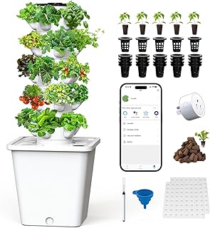 SJZX Hydroponics Growing System Kit, 12L Large Capacity Hydroponic Tower...