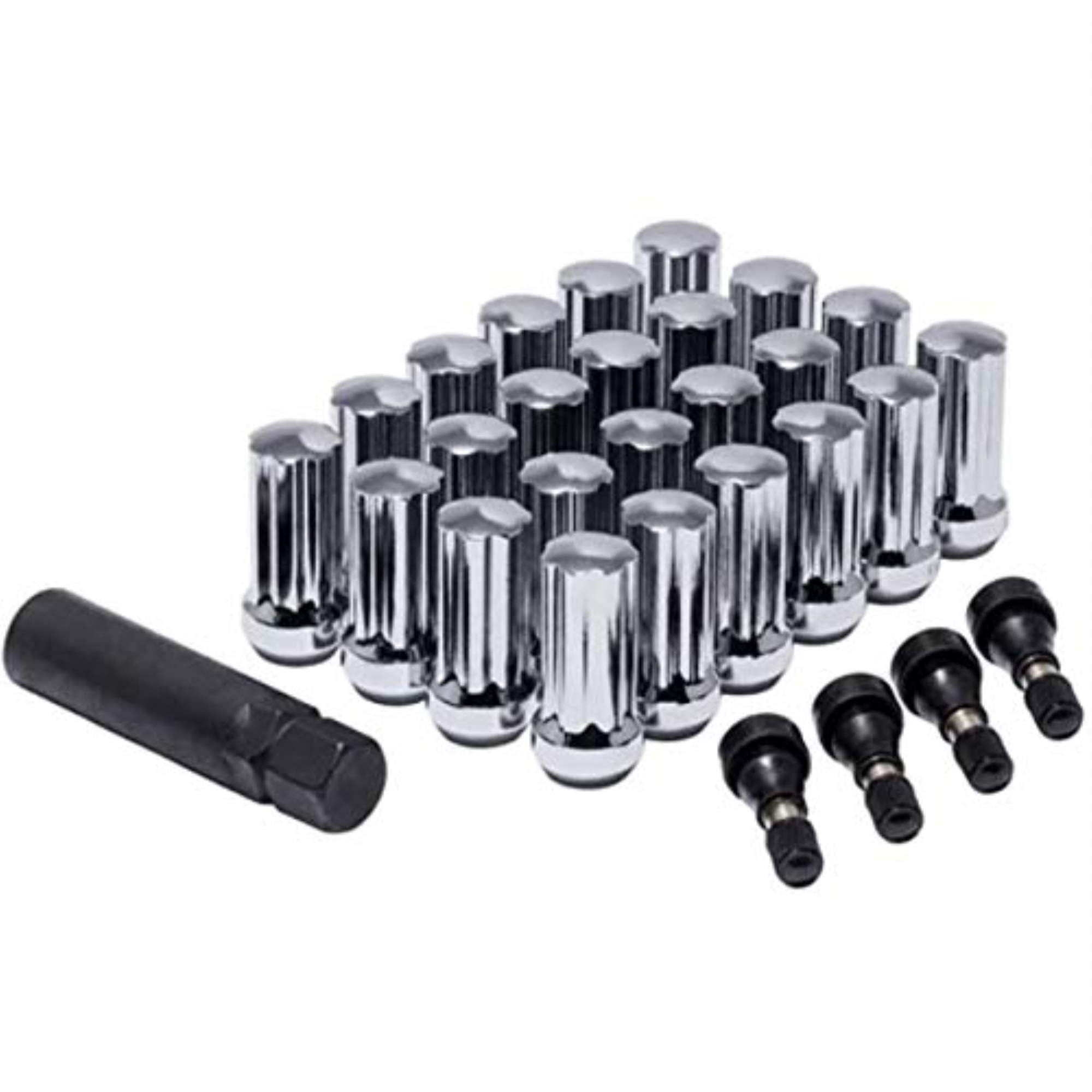 PRO COMPWheels 16145 Lug Nut Kit 14 x 1.5 Spline 8 Lug w/Valve Stem Lug Nut Kit