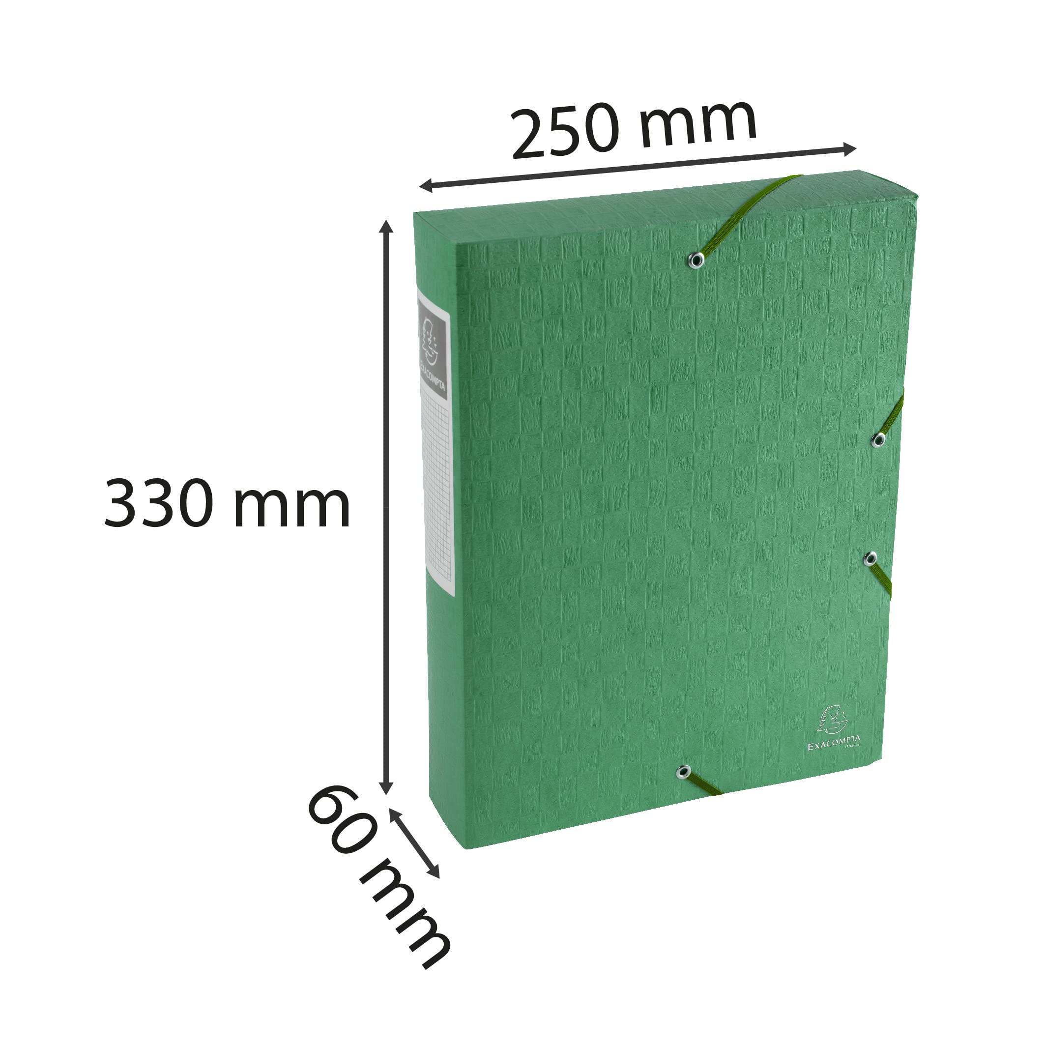 Exacompta 10 scatole archivio Scotten A4 dorso 6 cm verde