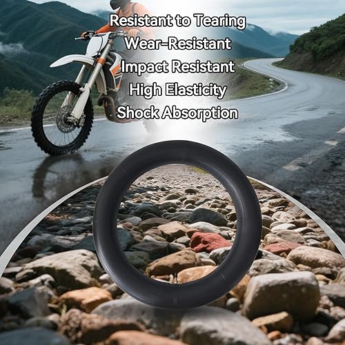 Miniatura 4 de Paquete de 2 tubos interiores 4.10-17 3.50-17 4.00-17 4.50-17 11090-17 12090-17 12080-17 Tubo de neumático para motocicletas con vástago de válvula