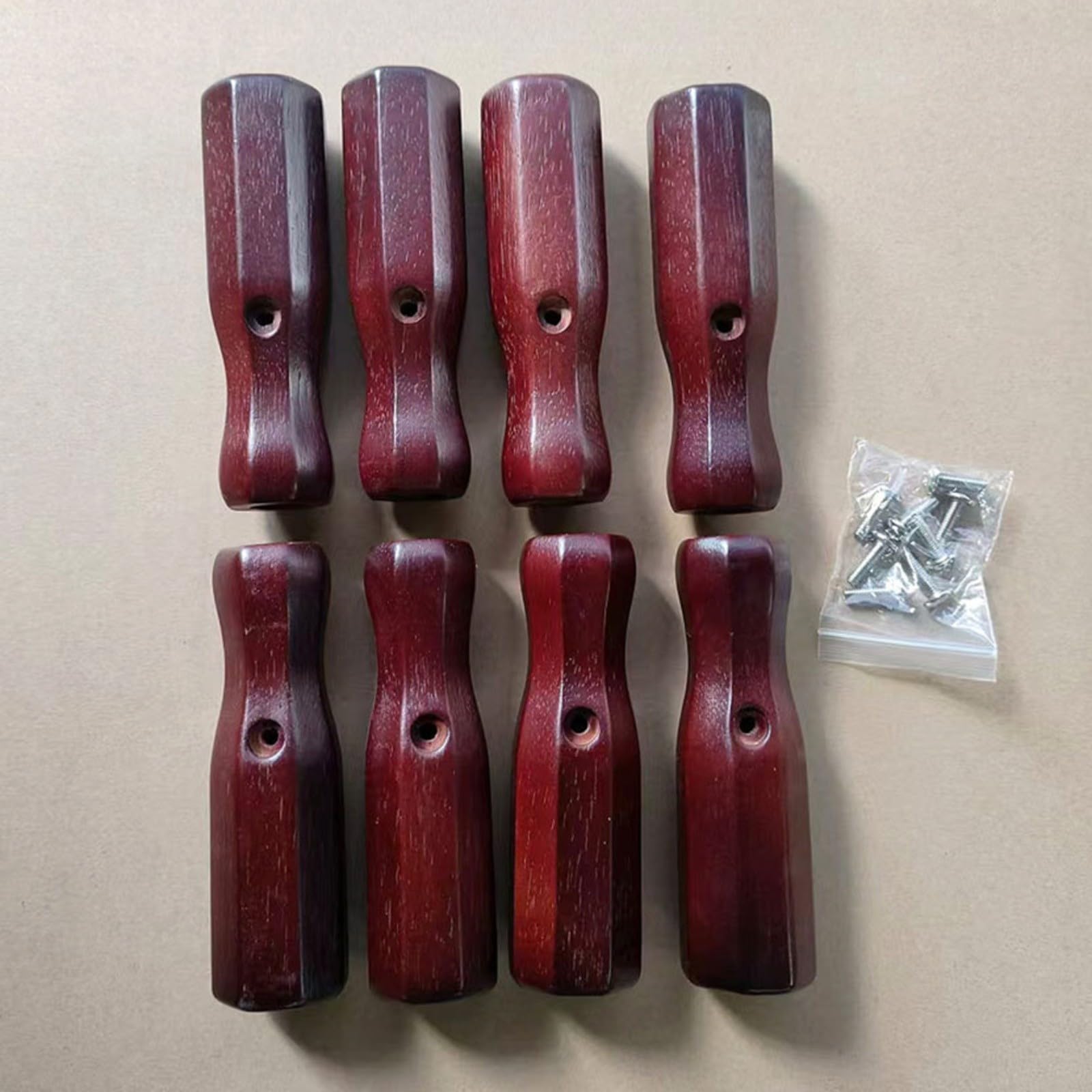 Agarre de futbolín de mesa, mango de futbolín de mesa de madera 8 piezas con agarre antideslizante para jugar en interiores y fácil instalación (amarillo)