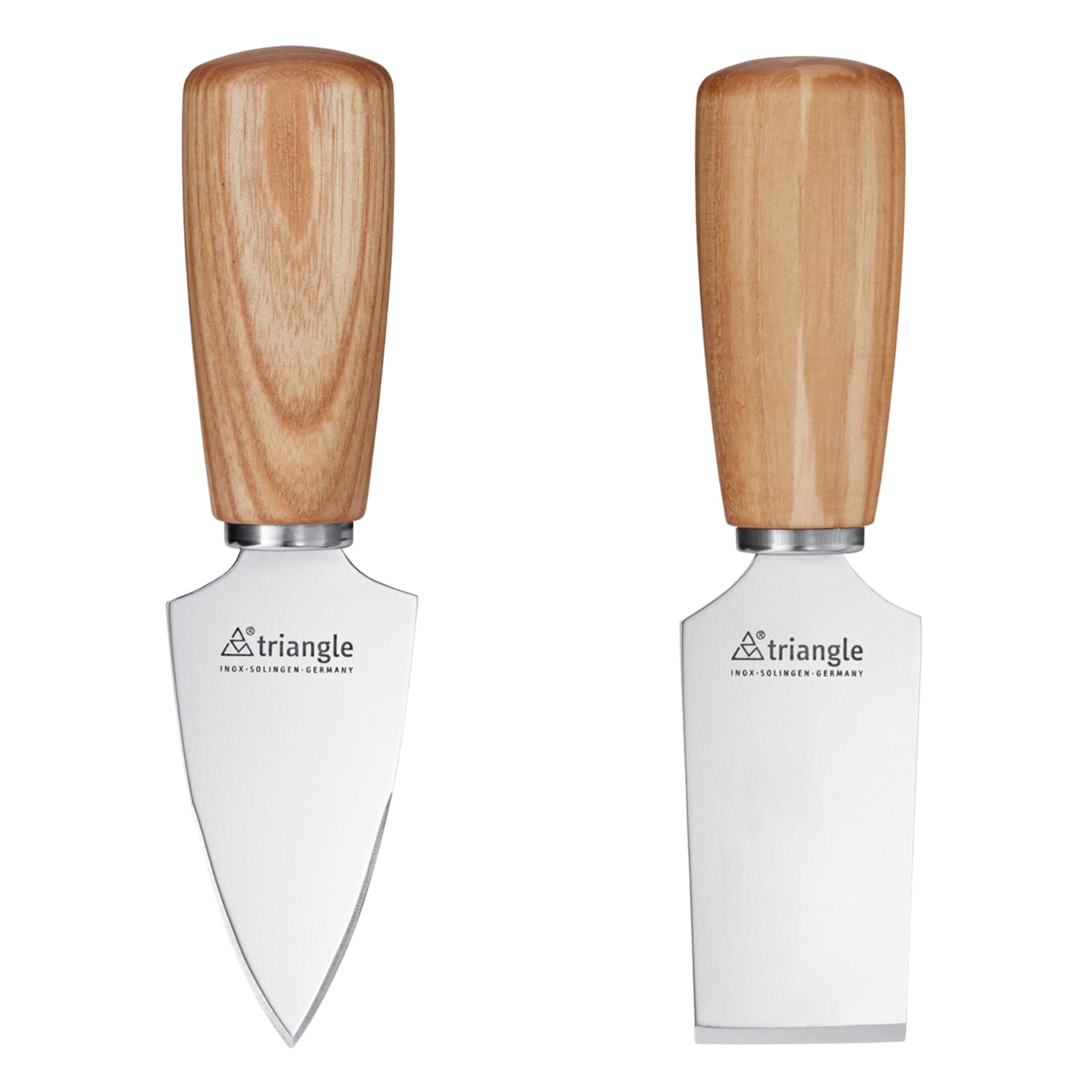 triangle Parmesanmesser-Set Soul, 2-tlg. - Made in Germany | Käsemesser aus FSC-zertifizierter Esche mit Edelstahlklinge - spitze und gerade Klinge im Set