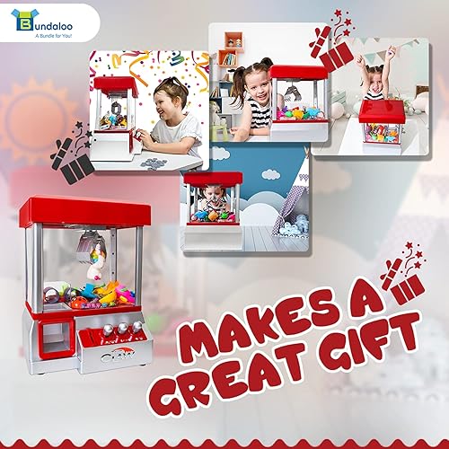 Miniatura 8 de Bundaloo Claw Machine - Juego de arcade con sonido, divertido y divertido dispensador de premios para niños, niños y niñas
