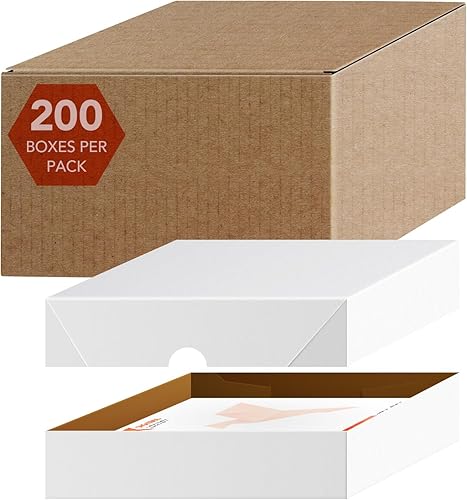 Miniatura 9 de Caja plegable con membrete blanco – Cajas de cartón gruesas y resistentes para documentos, archivos y papeles, contenedores de almacenamiento y