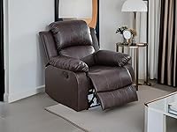 Vista 27 de Juego de 2 sofás reclinables manuales de cuero sintético, juego de sofá reclinable para sala, muebles modernos para sala con portavasos/consola