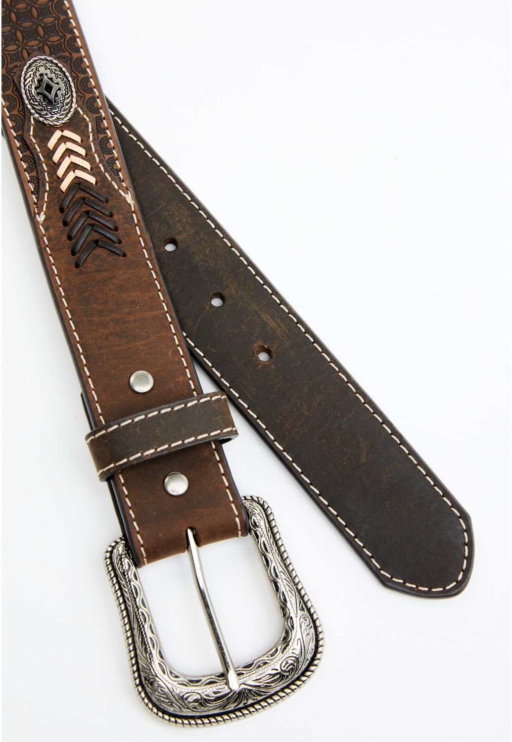 Cody James Men's Southwestern Concho Belt With Lace Detail - Cjasu22bt5