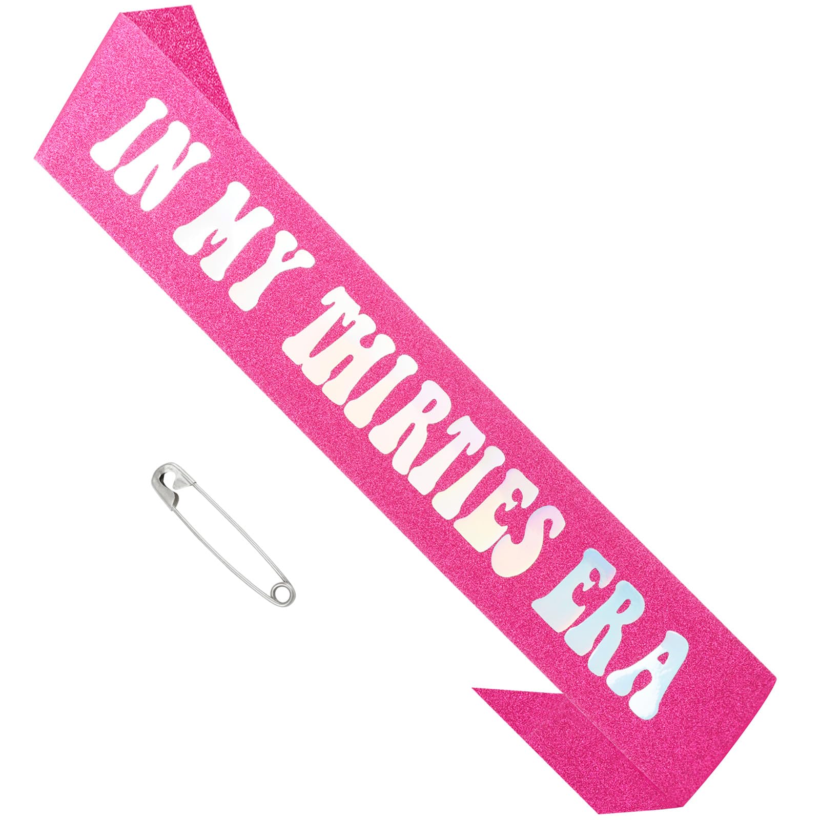 Loghohu 30th Birthday Sash, In My Thirties Era 30th Birthday Sash for Women Soft Satin Rose Red 30th Birthday Decorations for Birthday Gift Party Supplies
