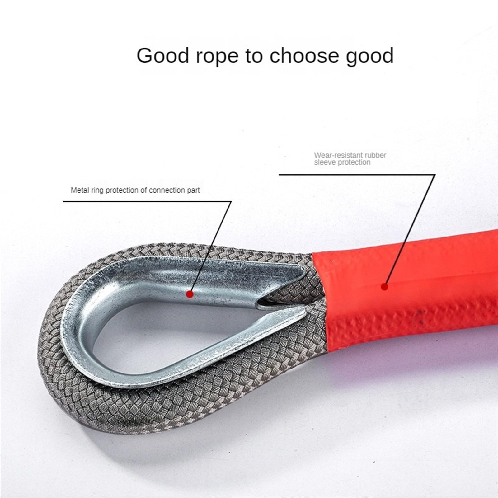 Cuerda de Remolque Cuerda de Remolque for Exteriores, for Remolque Todoterreno, Cuerda de Emergencia, Cuerda de Nailon más Gruesa Que Cambia de Color(18T 400cm)
