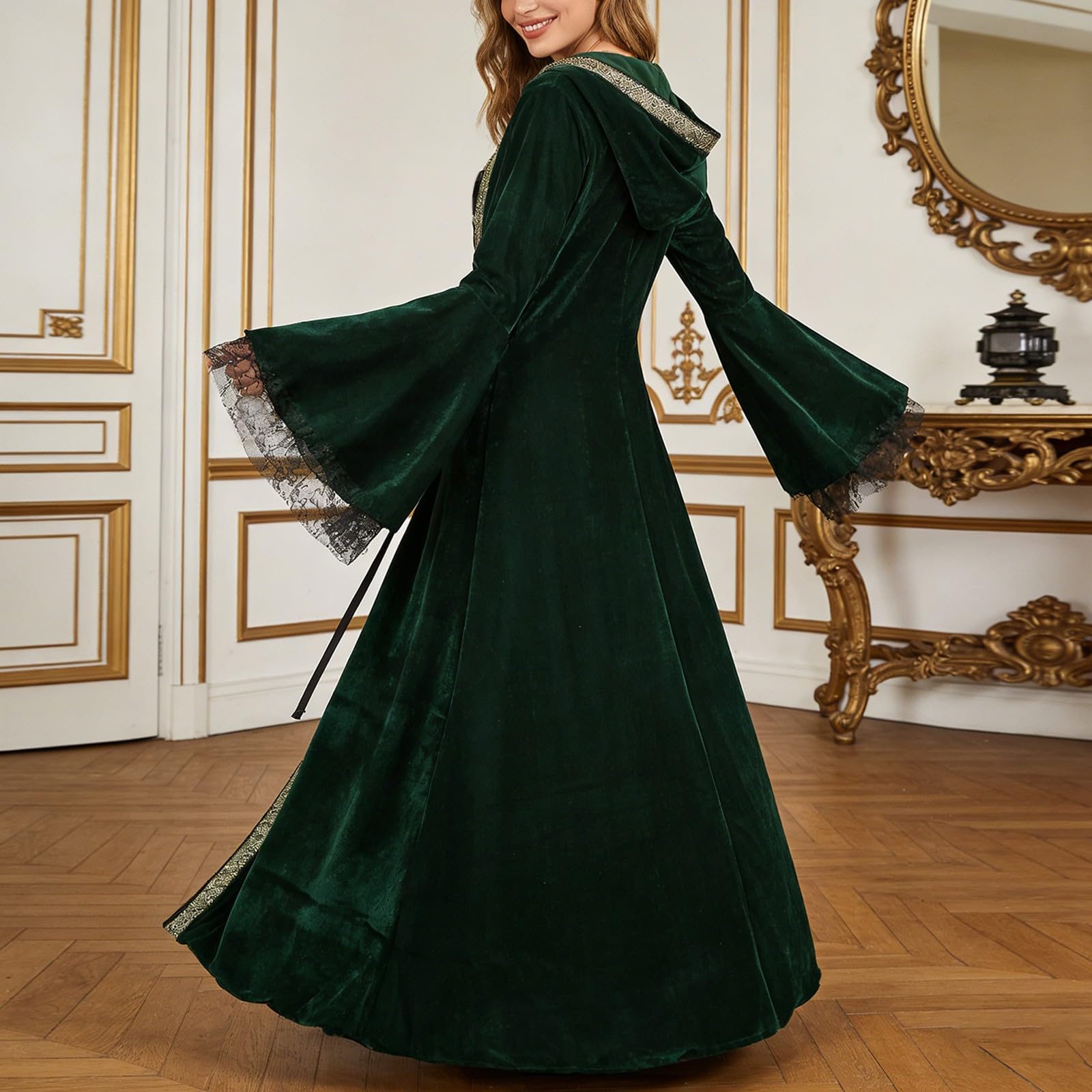 Elegante abito medievale per giochi di ruolo storici e cosplay