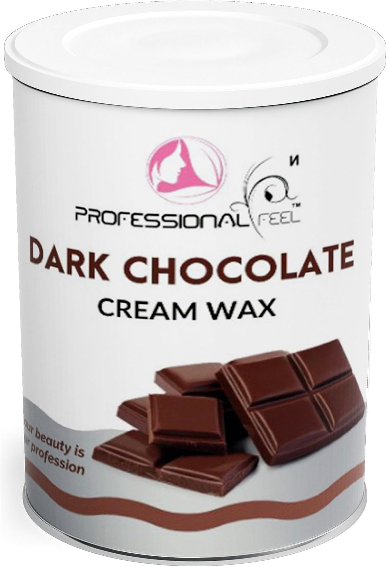 Professional Feel Dark Chocolate Cream Wax With Wax Strips, hydro soluble wax For Face, Upper Lips, Arms, Legs, Bikini Line, Underarms and Full Body (800 Grams)