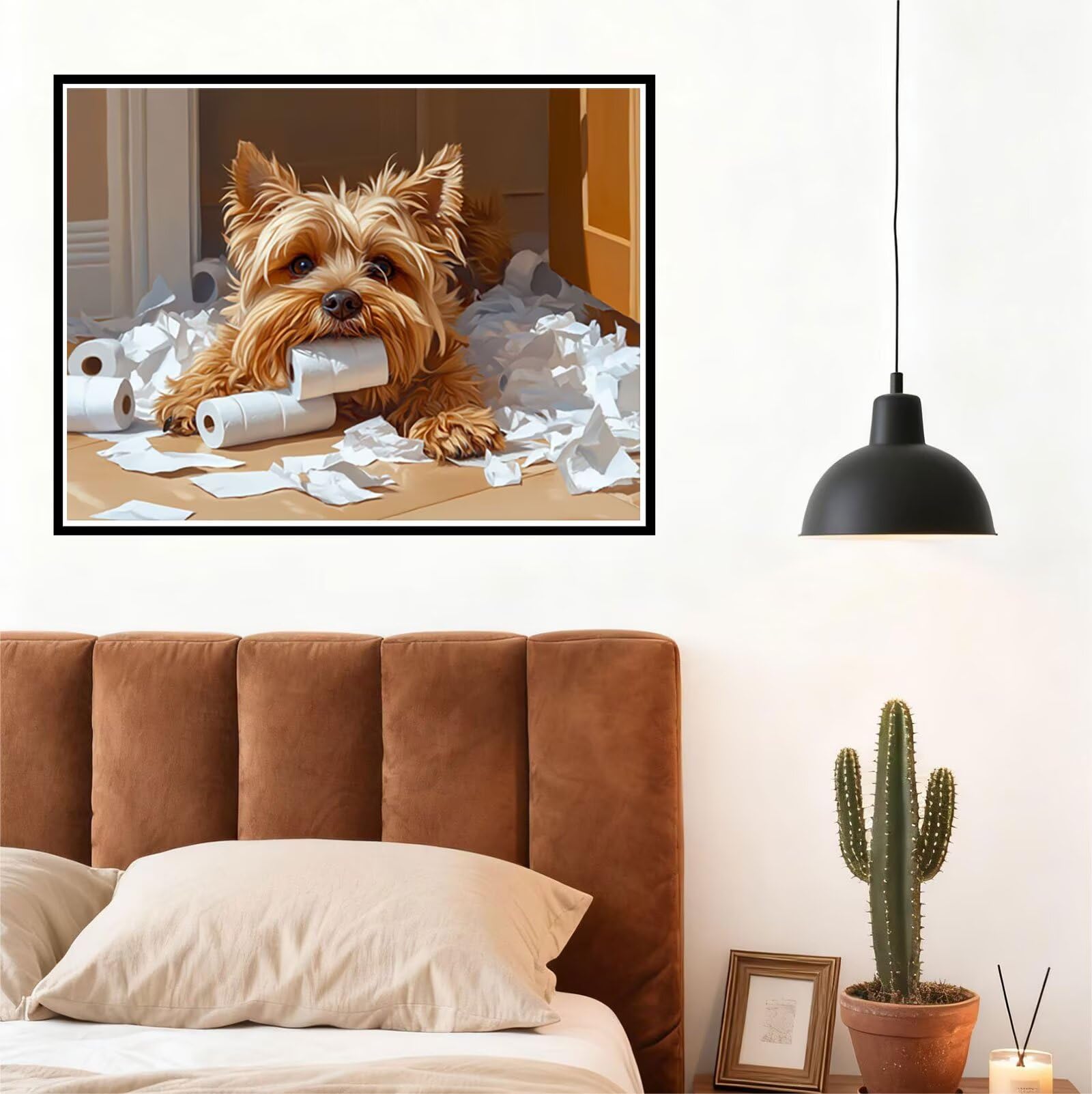 Peinture Numero Adulte Chien Coloriage par Numero Adulte Animal DIY Paint by Numbers, avec Pinceaux Peinture Loisir Creatif Enfant Numéro D'art Cadeau Femme, Pour Decoration Maison 60x80cm H - 781