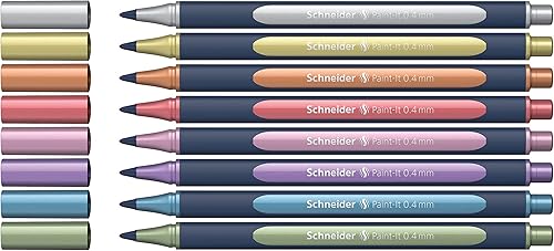 Schneider Paint-It 050 - Juego de bolas metálicas de 0.016 in, 8 unidades, varios colores (ML05011502)