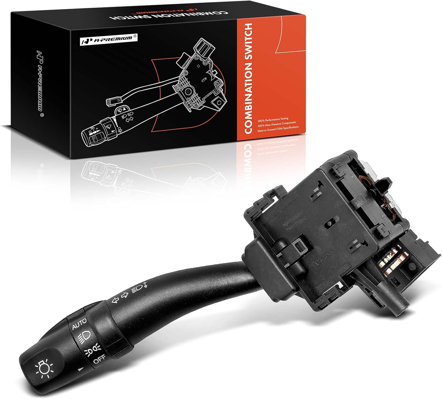A-Premium Turn Signal Switch, Headlight Dimmer (Auto), Parking Light Multifunction Switch Lever Compatible with Hyundai Santa Fe 07-12, Sonata 09-10, Kia Optima 06-11, No Fog Light