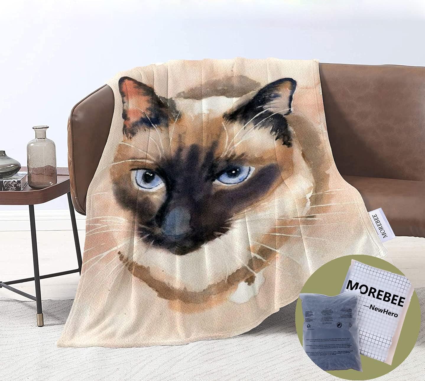 Morebee Siamese Cat Fleece Throw Blanket Panama Ubuy