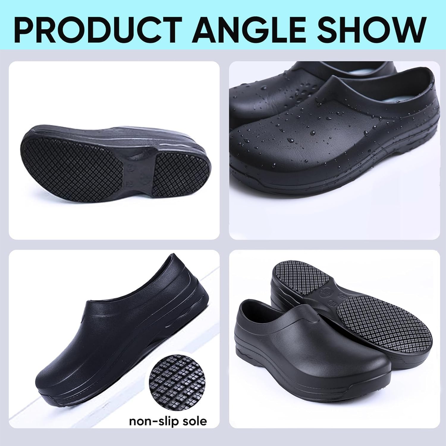 Slip Resistant Work Shoes for Men & Women: Waterproof Chef Shoes & Nursing Clogs - Professional Non Slip Food Service Footwear for Kitchen, Hospital & Restaurant (All-Day Comfort) - Image 5