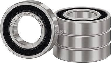 XiKe 4pcs 6902-2RS Sealed Ball Bearings 15x28x7mm, Pre-Lubricated, Chrome Steel, Double Rubber Seal, 6902RS Deep Groove Ball Bearing with Seal