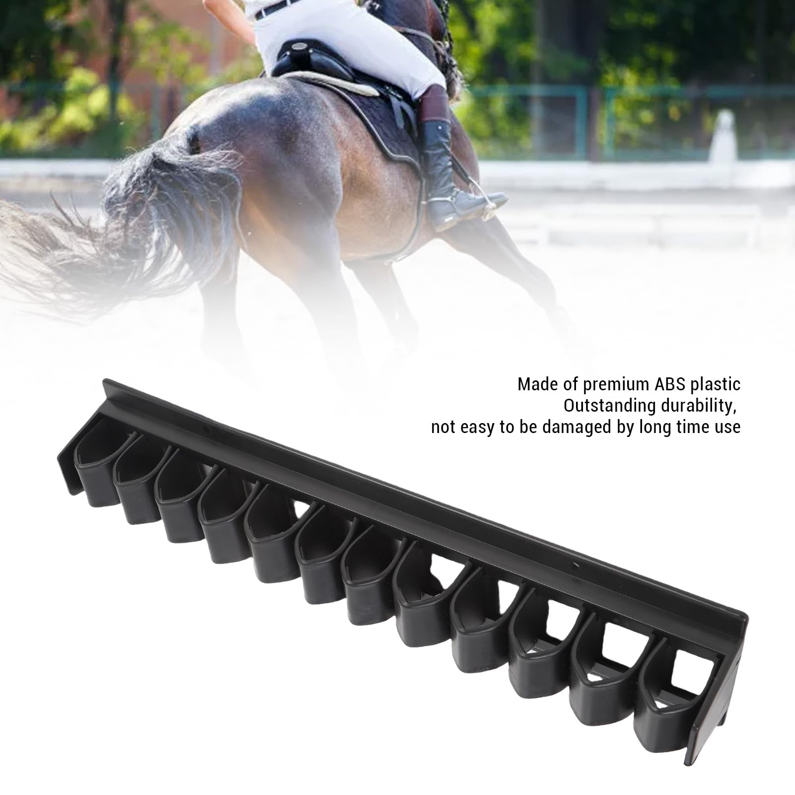 Fockety Support pour cravache de Cheval, Support Mural pour cravache et Fouet de 12,2 Pouces pour Chevaux, Organisateur de Rangement pour écuries, Peut contenir jusqu'à 12 cravaches