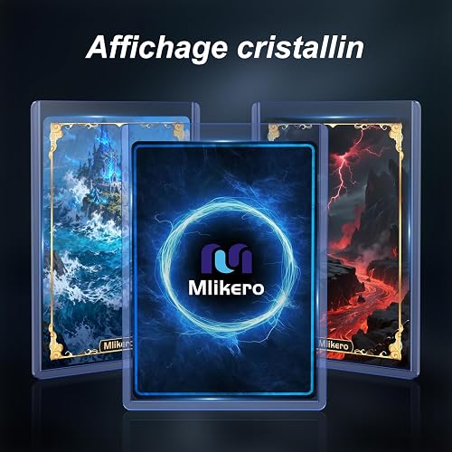 Mlikero 200 Sleeve Carte en Plastique dur, Protection Card Sleeves pour MTG, Cartes à Collectionner, Cartes de Sport, Protege Carte 3x4 Pouces (100 Sleeves Rigides + 100 Sleeves Transparents) - 4