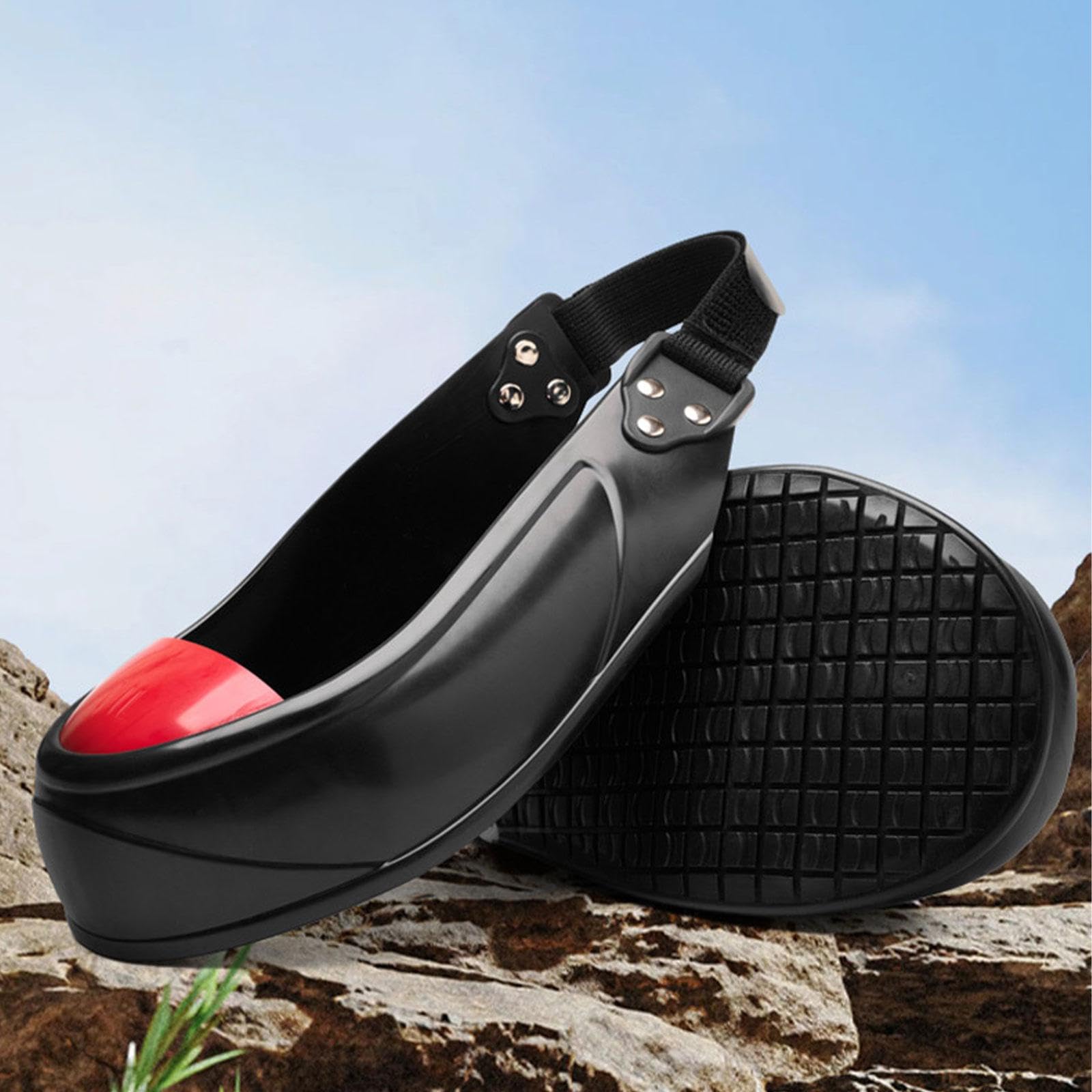 Générique Surchaussures de Protection Temporaires Robustes à Embout D'acier et Semelle En Caoutchouc Antidérapante pour Les Travailleurs de Chantiers de Con