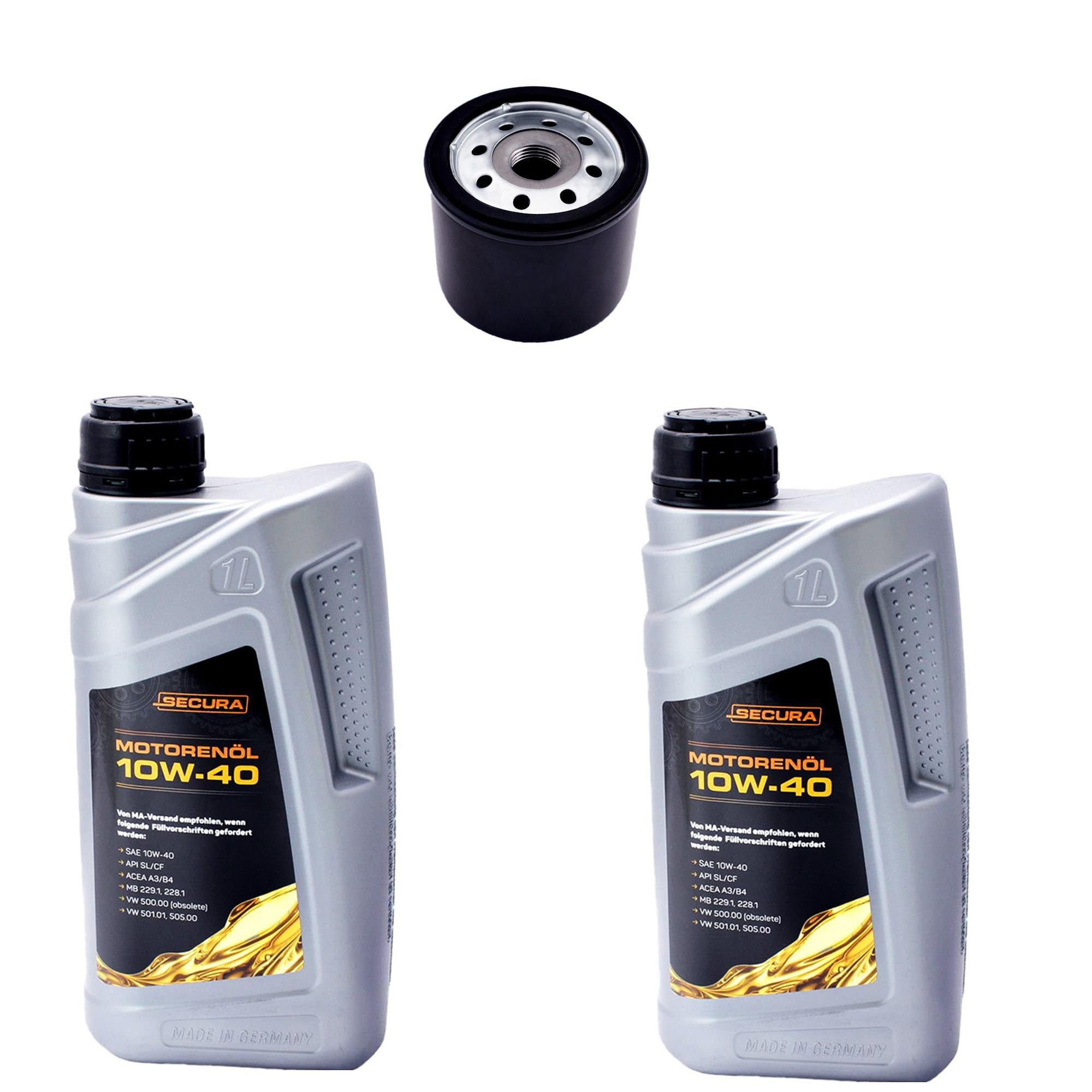 Filtre à huile SECURA et huile moteur premium pour tracteur de pelouse Redmax